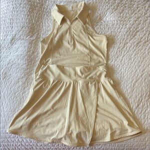 Cream Tennis and Golf top and skirt set